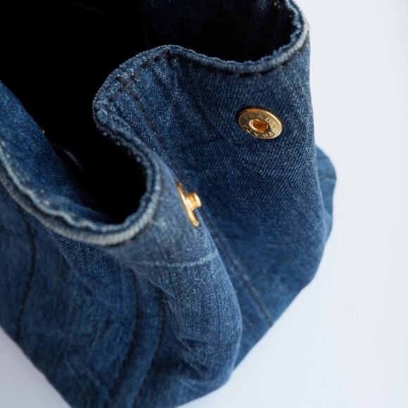Authentic Preowned Prada Navy Denim Canapa Tote Bag - Picture 16 of 16